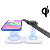 D21 Opvouwbare dual magnetische draadloze oplader voor mobiele telefoons / iWatch / AirPods