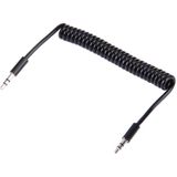 3 5 mm Jack AUX spiraalsnoer Earphone kabel  lengte: 15cm - 170cm(Black)