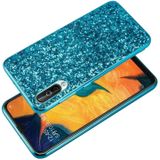 Glittery poeder schokbestendig TPU Case voor Galaxy A70 (goud)