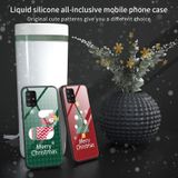 Voor Samsung Galaxy A71 5G Christmas Glass Phone Case (Santa Claus)