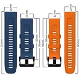 Voor Garmin Fenix 6x Pro 26mm Silicone Sport Pure Color Strap (Orange)