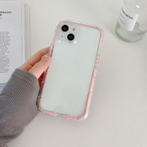 Voor iPhone 14 Plus lichtgevende TPU-telefoonhoes (transparant roze)