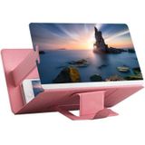 8 inch universele mobiele telefoon 3D scherm versterker HD video Vergrootglas stand beugel houder (roze)