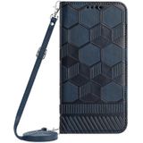 Voor iPhone 14 Plus Crossbody Football Texture Magnetisch PU-telefoonhoesje