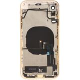Batterij achterklep montage (met Zijknop &amp; luidspreker &amp; motor &amp; camera lens &amp; kaart lade &amp; aan/uit-knop + volume knop + Oplaadpoort + signaal Flex-kabel &amp; draadloze oplaad module) voor iPhone XR (geel)