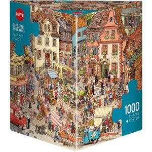 Puzzel Market Place 1000 stukjes (29884), Comic thema