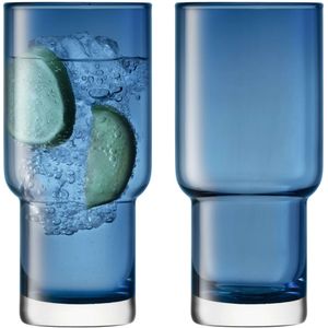 LSA International Utility Drinkglas - 390 ml - Set van 2 Stuks - Blauw