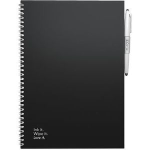 MOYU Uitwisbaar notitieboek Hardcover A4 Pitch Black