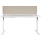 Beliani WALLY - Bureauscherm - Beige - 130 cm - Polyester