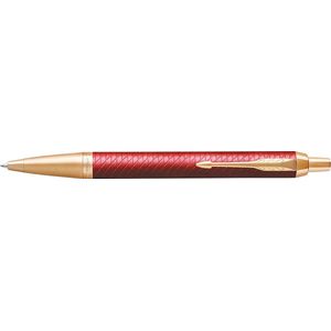 Parker IM Premium balpen, medium, in giftbox, Deep red (rood/goud)