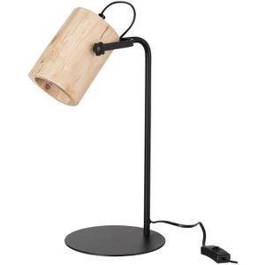J-Line Silas Berangen bureaulamp - hout - naturel - woonaccessoires