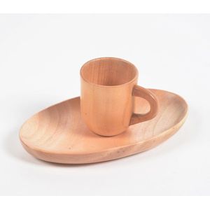 Neem Wood Ocha Mug & Tray Set