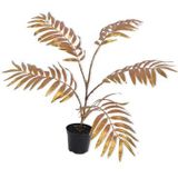 Silk-ka Kunstplant Palm Zijde Koper 53 cm