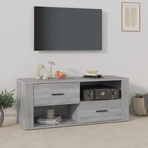 VidaXL Tv-meubel 100x35x40 cm - Bewerkt Hout - Grijs Sonoma Eikenkleurig