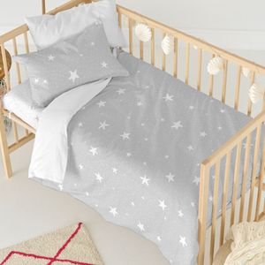 Happy Friday Duvet cover set 2 pieces Little star grey 115x145 cm (Cot bed) Grey
