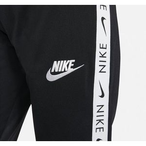 Nike - Trainingsbroek - Zwart-wit - Maat 158 - Elastische Tailleband en Ribboorden