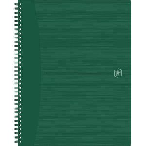 Oxford Origin spiraalschrift, ft A4+, 140 bladzijden, geruit 5 mm, groen