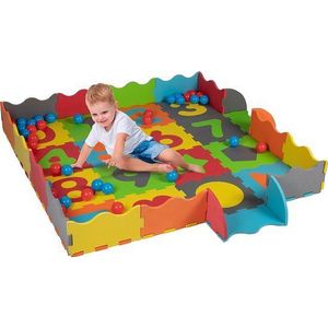 3-in-1 Speelset - Puzzel en Ballbox (40 stukjes) - Schuimrubber