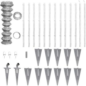 VidaXL Gaashek met palen 25x1 m gegalvaniseerd staal