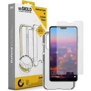 SoSkild Huawei P20 Pro Defend Heavy Impact Case Transparent and Glass Screen Protector