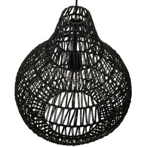Beliani MOLOPO - Hanglamp - Zwart - Papier touw