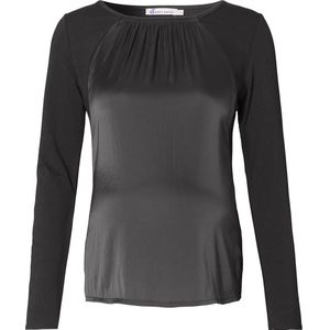 Queen Mum - Blouse - Dark Grey / Black - Positiekleding