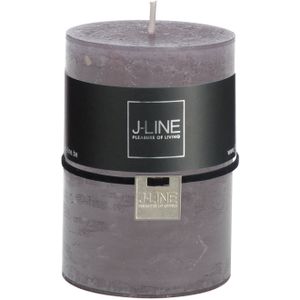 J-Line cilinderkaars Graniet - medium - 48U - 6 stuks