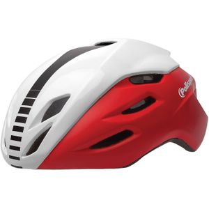 Fietshelm Polisport Aero-R Large 58-61 cm - mat rood wit glanzend zwart