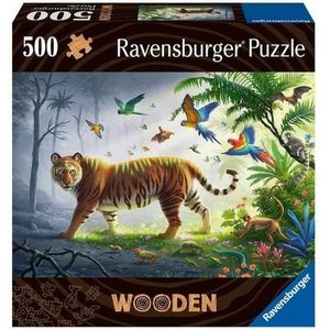 Tijger in de Jungle Houten Puzzel (500 Stukjes)