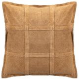 PTMD Sierkussen Cobie - 45x8x45 cm - Suede - Bruin