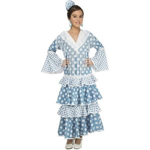 Kostuums voor Kinderen My Other Me Guadalquivir Flamenco danser Turkoois Maat 3-4 Jaar