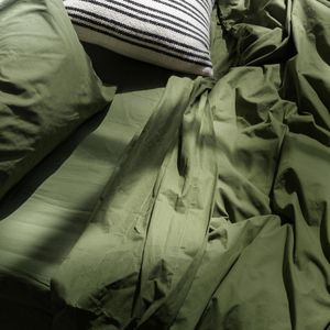 Happy Friday Duvet cover Basic 200x200 cm (Double) Olive green
