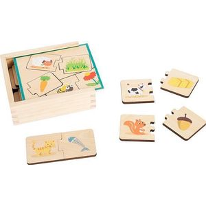 Small Foot Houten Puzzel Dieren en hun Voedsel