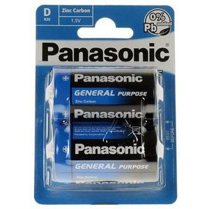 Panasonic R20 monobatterij voor algemeen gebruik 2-pack blister zink-koolstof