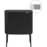 Brabantia - Bo Touch Bin - Prullenbak - Matt Black - 11 + 23 Liter - Afvalscheiding