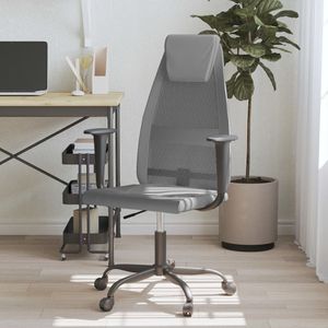 vidaXL-Kantoorstoel-verstelbare-hoogte-mesh-en-kunstleer-grijs