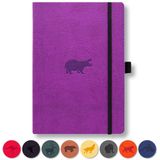 Dingbats* Wildlife A6 Notitieboek - Purple Hippo Lijntjes - A6 / Gelinieerd / Purple Hippo