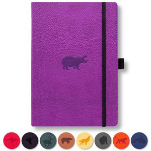 Dingbats* Wildlife A6 Notitieboek - Purple Hippo Lijntjes - A6 / Gelinieerd / Purple Hippo