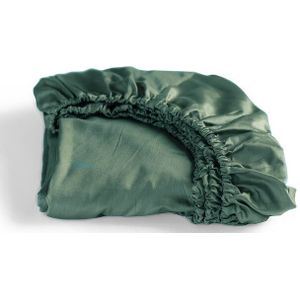 Cinderella Sundays - Hoeslaken (tot 30 cm) - Satijn - 140x210 cm - Green