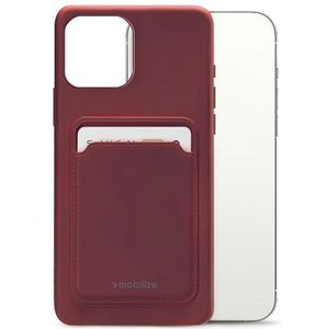 Mobilize Rubber Gelly Card Case Apple iPhone 13 Pro Max Matt Bordeaux