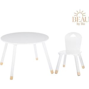 BEAU by Bo Kindertafel en Kinderstoel Wit