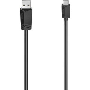 Hama USB-C-kabel USB-A-stekker - USB-C-stekker USB 2.0 480 Mbit/s 0,75 M