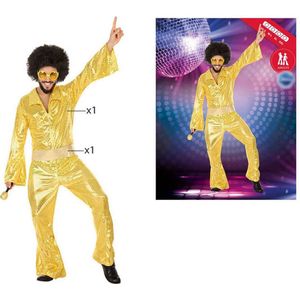 Kostuums voor Volwassenen Disco Gouden (2 Onderdelen) Maat XS/S