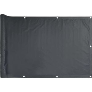 vidaXL - Balkonscherm - 600x75 - cm - PVC - antracietkleurig