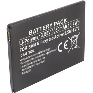 Accu geschikt voor Samsung Galaxy Tab Active 3, SM-T570, Li-Polymer, 3.85V, 5050mAh, 19.4Wh