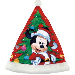 Arditex Kerstmuts Mickey 43 X 32 Cm Polyester Rood