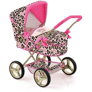 Glam Crew The Glam Crew Poppenwagen Gigi Met Luipaardprint Roze/Goud