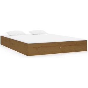 VidaXL Bedframe Massief Hout Honingbruin 120x190 cm - 4FT Small Double