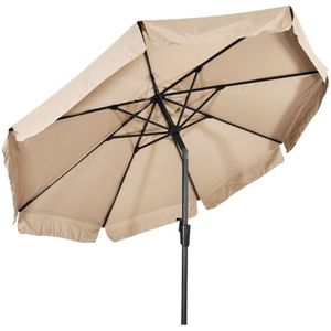Lesli Living Libra parasol met volant ecru 3 m
