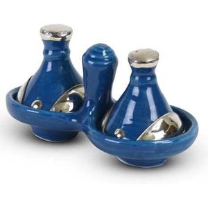 Tajine mini Blauw met Metaal 2-delig